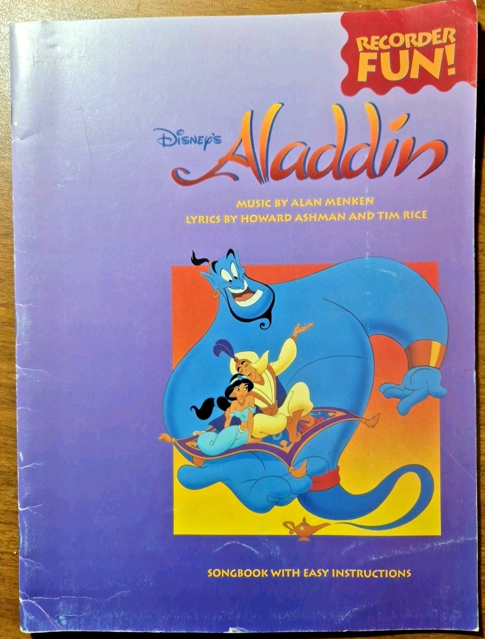 ALADDIN songbook with easy instructions Walt Disney Libro Spartito per …