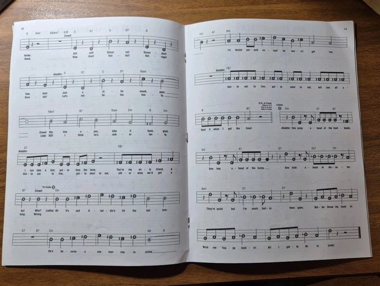 ALADDIN songbook with easy instructions Walt Disney Libro Spartito per …