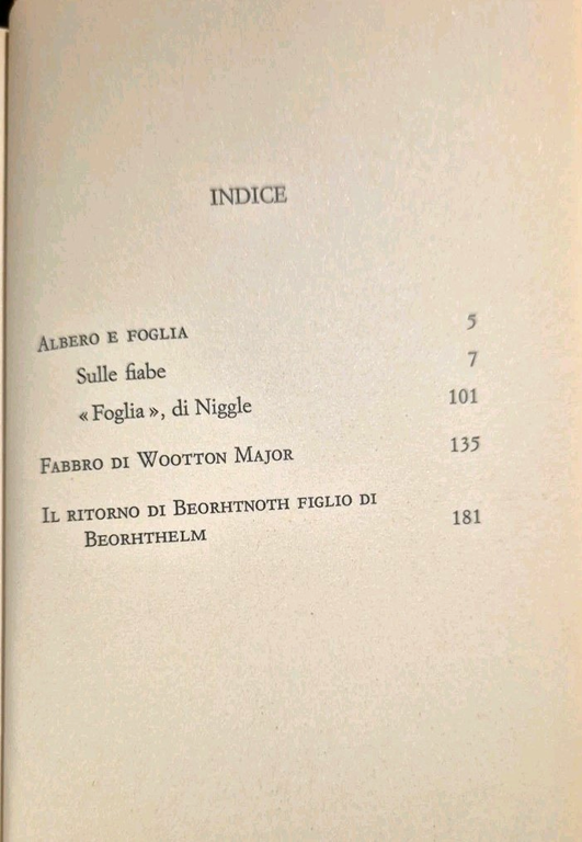ALBERO E FOGLIA di J R R Tolkien 1976 Rusconi …