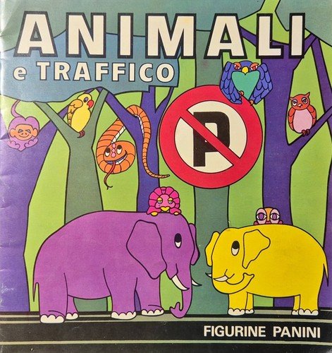 ALBUM ANIMALI E TRAFFICO Panini 1973 con 9 figurine vintage | Immagine Gallery 1