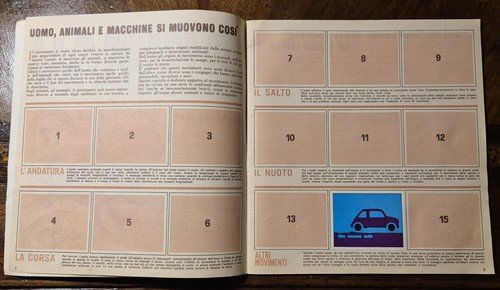 ALBUM ANIMALI E TRAFFICO Panini 1973 con 9 figurine vintage