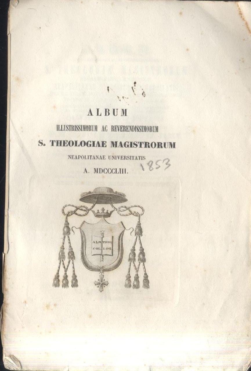 ALBUM ILLUSTRISSIMORUM SACRA THEOLOGIA MAGISTRORUM NEAPOLITANAE 1853 Libro antic