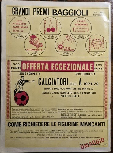 ALBUM LA STORIA D'ITALIA Baggioli 1973 con 140 Figurine originale …