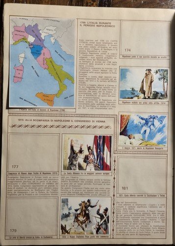 ALBUM LA STORIA D'ITALIA Baggioli 1973 con 140 Figurine originale …