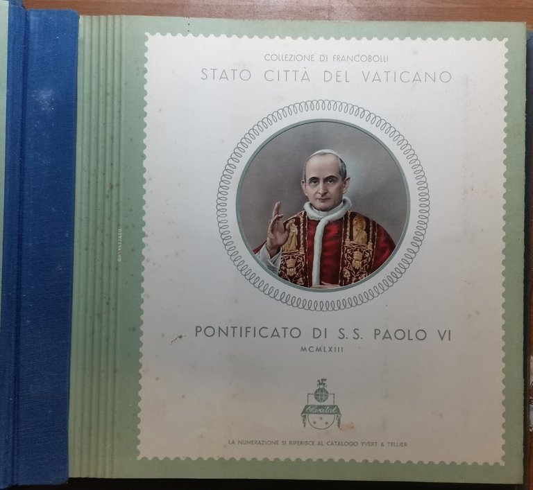 ALBUM PER FRANCOBOLLI Vuoto Città Del Vaticano Pontificato Paolo VI …