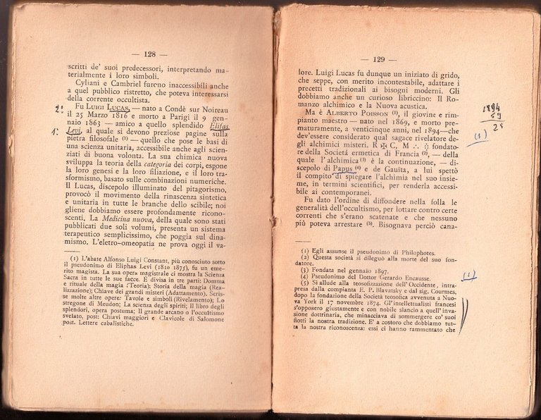 ALCHIMIA SATANISMO CAGLIOSTRO di Borrelli 1914 Società editrice Partenopea Libro