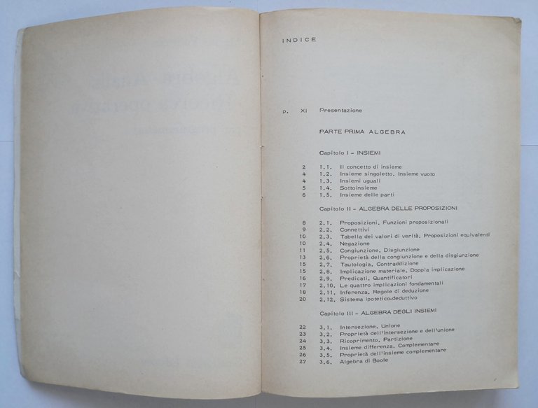 ALGEBRA ANALISI RICERCA OPERATIVA di Maino Pedrazzi 1987 Zanichelli Libro
