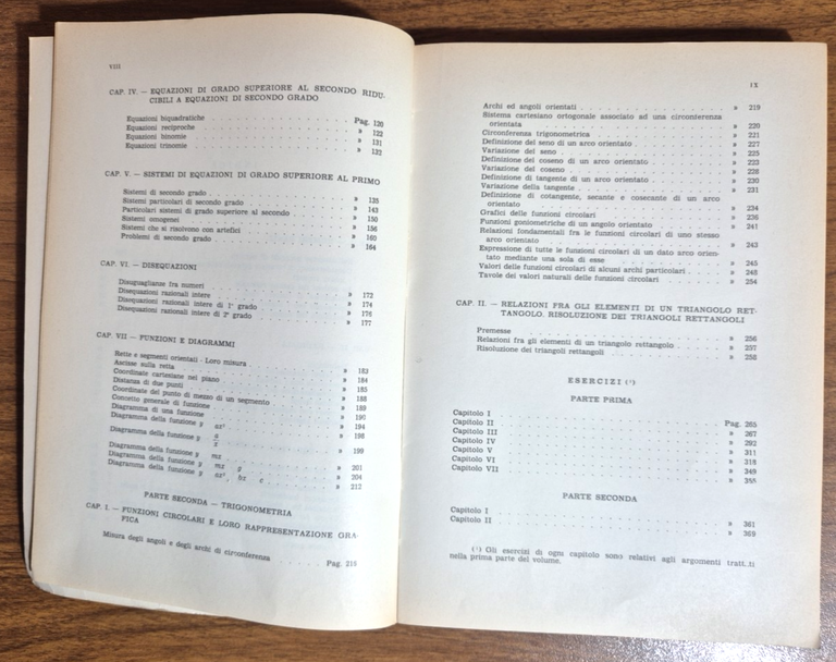 ALGEBRA E TRIGONOMETRIA di Giuseppe Zwirner 1969 Cedam Libro scolastico …