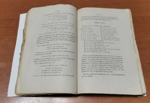 Algebra elementare di amblin Smith Domenico Morano 1878 libro matematica …