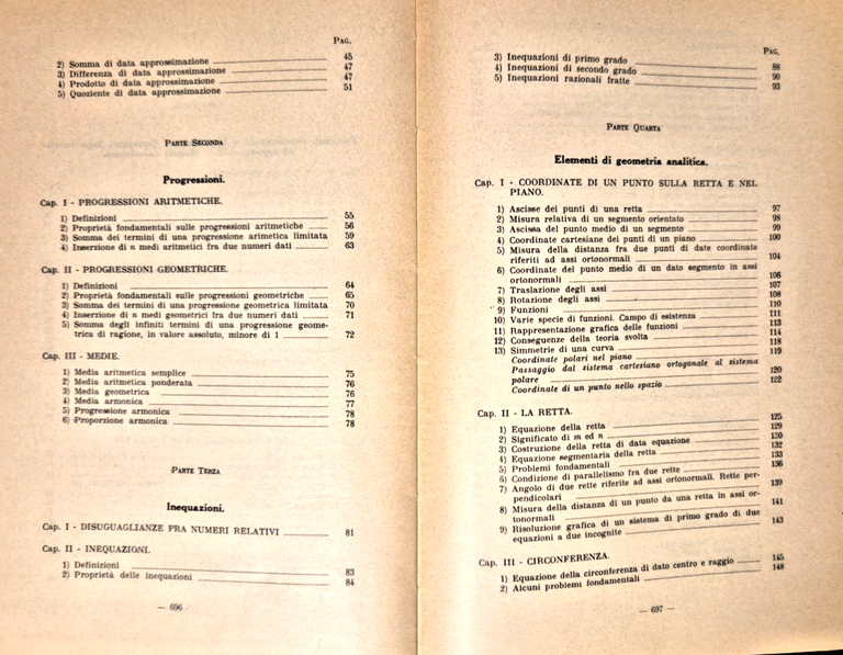 ALGEBRA ELEMENTI DI ANALITICA E ANALISI MATEMATICA Pompeo Nisini 1965 …