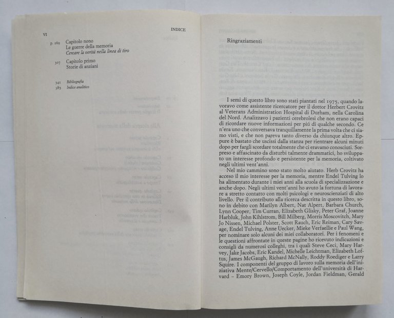 ALLA RICERCA DELLA MEMORIA di Daniel Schacter 2001 Einaudi Libro