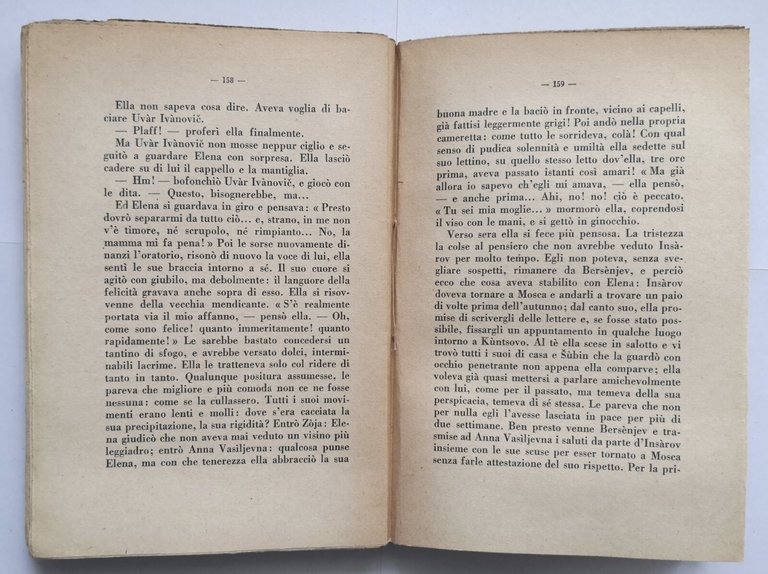 ALLA VIGILIA romanzo di Ivan Turghenjev 1930 Slavia Libro genio …