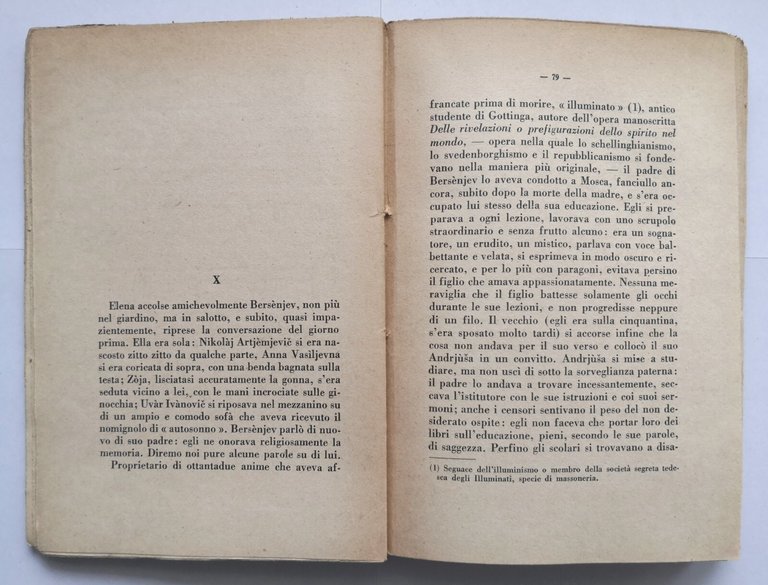 ALLA VIGILIA romanzo di Ivan Turghenjev 1930 Slavia Libro genio …