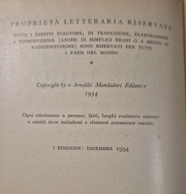ALLARME SUL LAGO di Anna Banti 1954 Mondadori Medusa I …