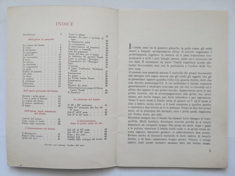 ALLE GIOVANI MAMME Nestlè guida allevamento bambino 1949 La Prealpina …