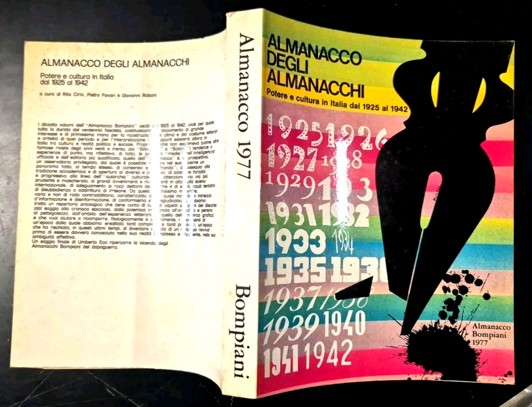 ALMANACCO DEGLI ALMANACCHI BOMPIANI 1977 potere e cultura in Italia …