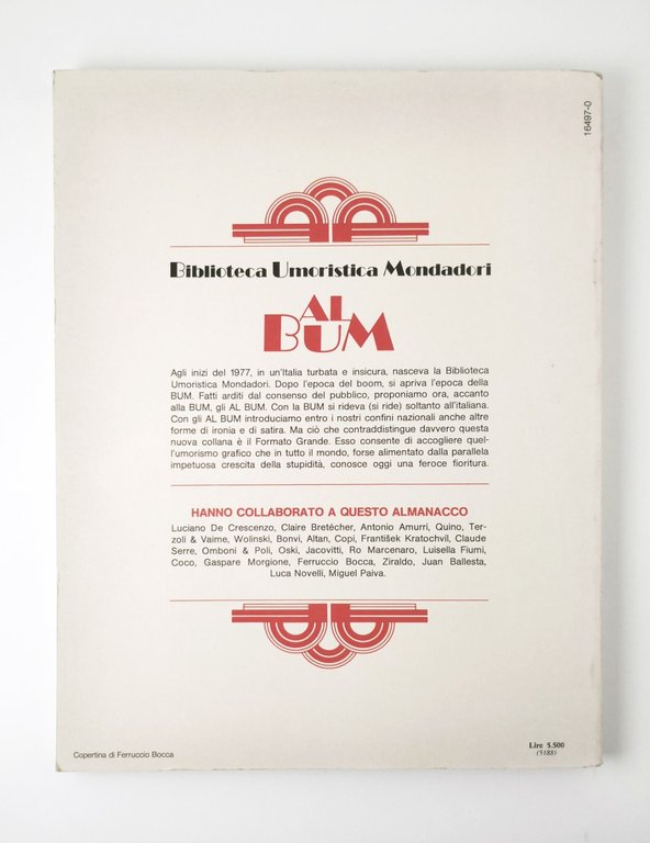ALMANACCO DELLA BUM 1979 Album Arnoldo Mondadori Libro Biblioteca Umoristica
