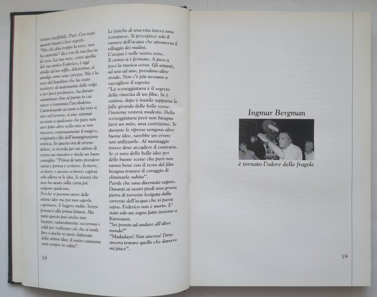 AMARCORD FELLINI di Renato Minore 1993 Cosmopoli Libro Cinema Vasquez …
