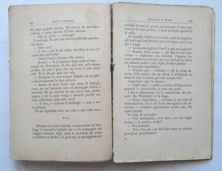 AMIAMOCI IN FRETTA di Achille Campanile 1933 Mondadori libro romanzo …