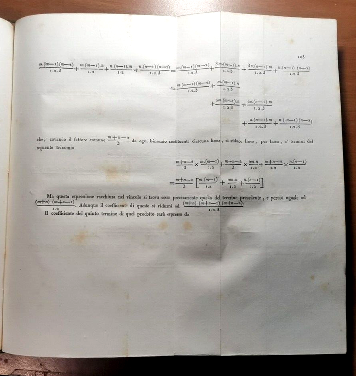 ANALISI ALGEBRICA ELEMENTARE Volume I di Vincenzo FLAUTI 1830 Libro …