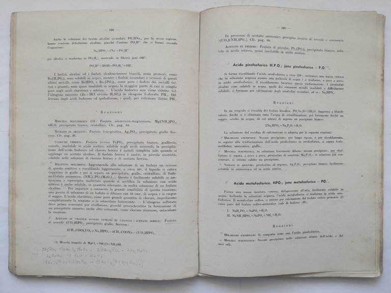 ANALISI CHIMICA QUALITATIVA di W Autenrieth 1944 Studio Editoriale Libro