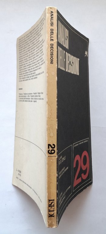 ANALISI DELLE DECISIONI di Coyle 1974 libro economia direzione aziendale