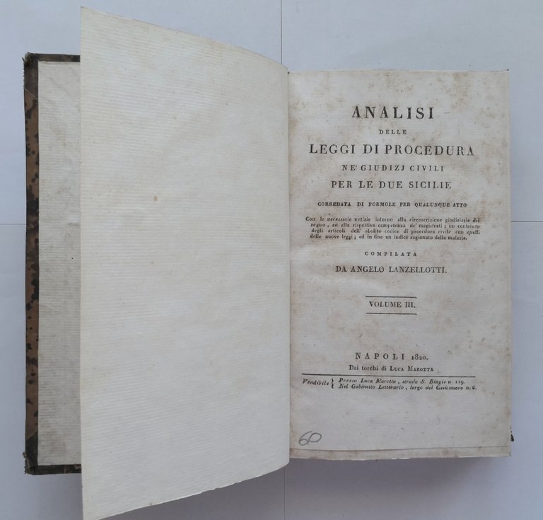 ANALISI DELLE LEGGI DI PROCEDURA CIVILI PER LE DUE SICILIE …