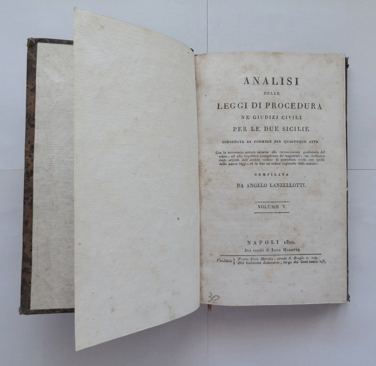 ANALISI DELLE LEGGI DI PROCEDURA CIVILI PER LE DUE SICILIE …