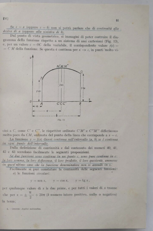 ANALISI MATEMATICA di Umberto Cisotti 1945 6 edizione Editrice Politecnica …