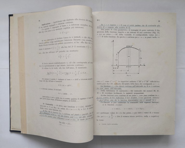 ANALISI MATEMATICA di Umberto Cisotti 1945 Libreria Editrice Politecnica Libro