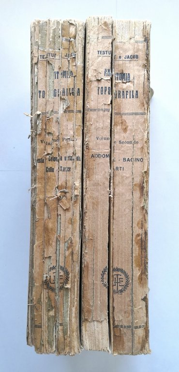 ANATOMIA TOPOGRAFICA di Testut e Jacob 2 volumi 1922 UTET …