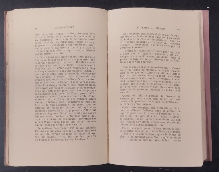 ANDRÉ MALRAUX LETTRES INEDITES di Emile Lecerf 1971 Richard Masse …