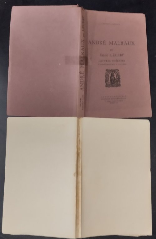 ANDRÉ MALRAUX LETTRES INEDITES di Emile Lecerf 1971 Richard Masse …