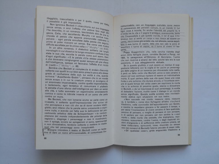 ANGOSCIA E SOLITUDINE NEL TEATRO CONTEMPORANEO di Gastone Toschi 1970 …