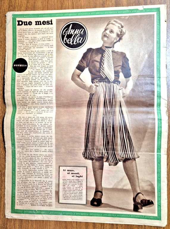 ANNA BELLA 27 giugno 1939 Rivista di Moda e attualità …