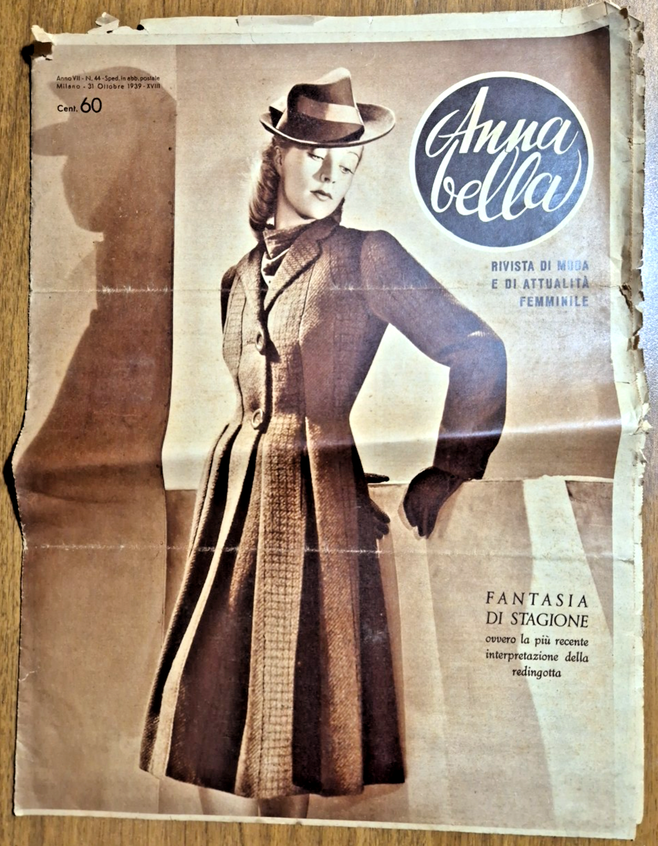 ANNA BELLA 31 Ottobre 1939 Rivista di Moda e attualità …
