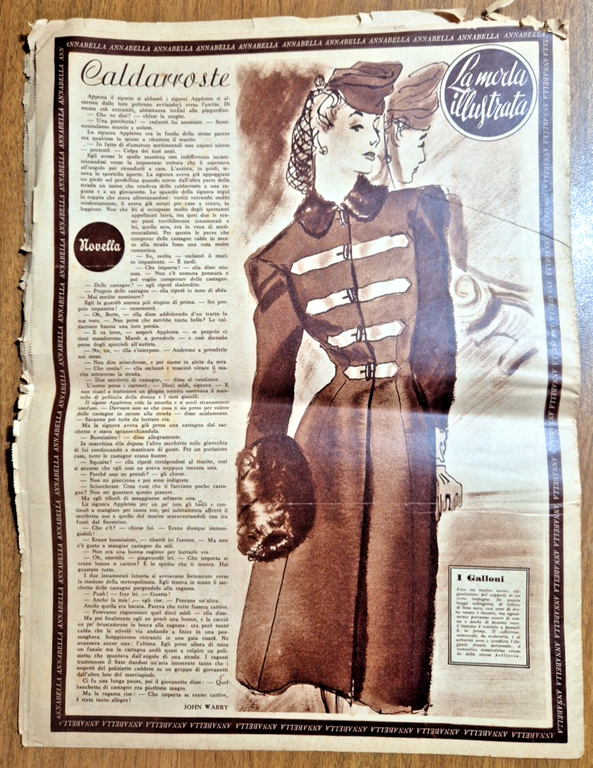 ANNA BELLA 31 Ottobre 1939 Rivista di Moda e attualità …
