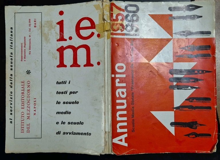 ANNUARIO della SCUOLA MEDIA STATALE FRANCESCO DE SANCTIS Bari 1957 …