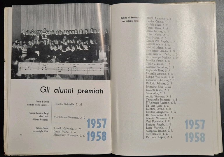 ANNUARIO della SCUOLA MEDIA STATALE FRANCESCO DE SANCTIS Bari 1957 …