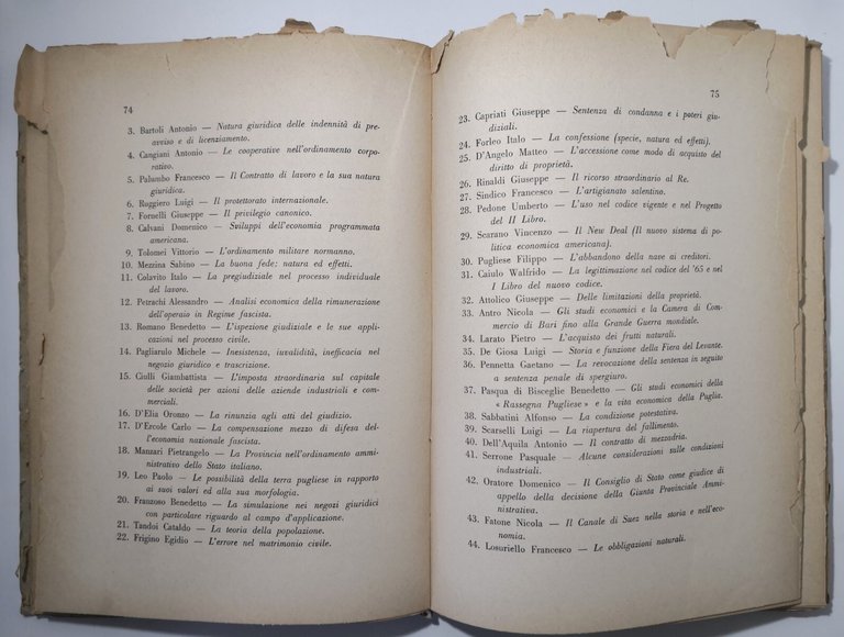 ANNUARIO DELLA UNIVERSITÀ DEGLI STUDI BENITO MUSSOLINI BARI 1938 39 …