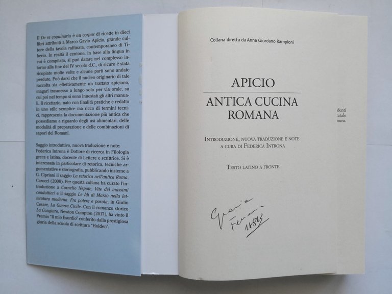 ANTICA CUCINA ROMANA di Apicio 2018 Foschi LIBRO testo latino …