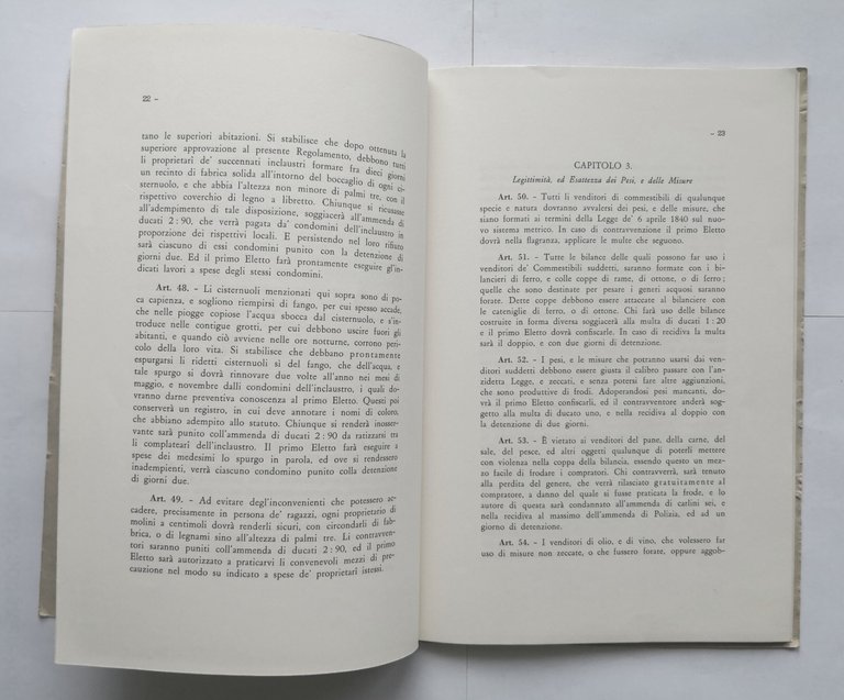 ANTICO STATUTO PATRIO Antiche Misure Locali Comuni 1960 Gravina di …