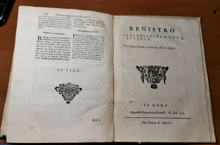 ANTIDOTARIO ROMANO latino e volgare di Ippolito Ceccarelli 1651 libro …