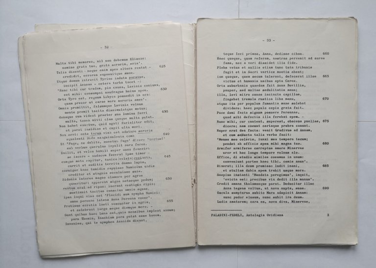 ANTOLOGIA OVIDIANA di Paladini e Fedeli 1965 Adriatica Libro Heroide …