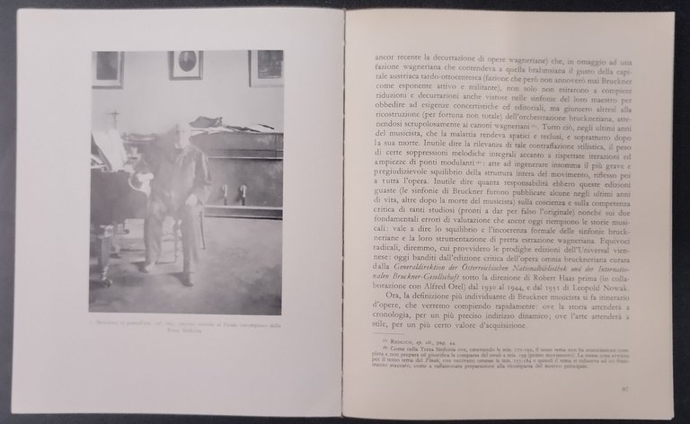 ANTON BRUCKNER L'APPRODO MUSICALE QUADERNI DI MUSICA numero 24 1958 …