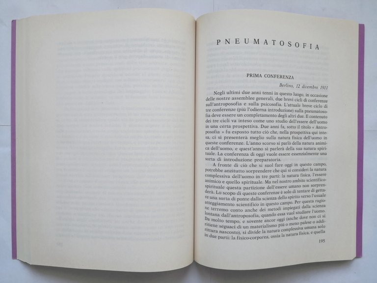 ANTROPOSOFIA PSICOSOFIA PNEUMATOSOFIA di Rudolf Steiner 1991 Antroposofica libro