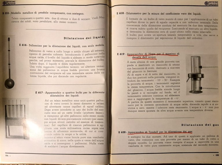 APPARECCHI PER L'INSEGNAMENTO DELLA FISICA a cura di Magini 1950 …