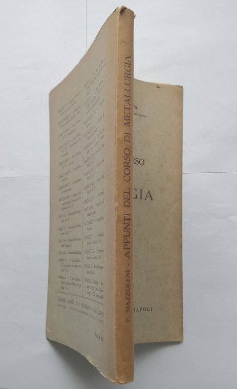 APPUNTI DEL CORSO DI METALLURGIA di Francesco Mazzoleni Libro Manuale