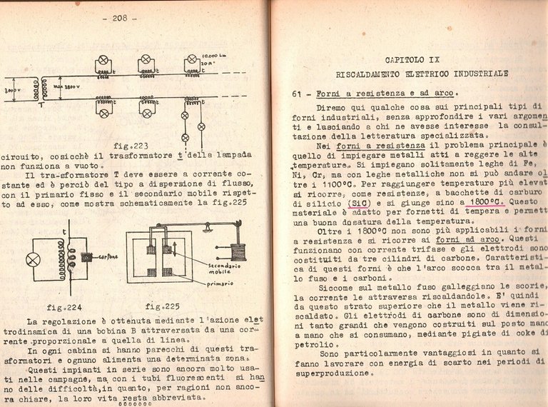 APPUNTI DI IMPIANTI INDUSTRIALI ELETTRICI 1957 Libro manuale