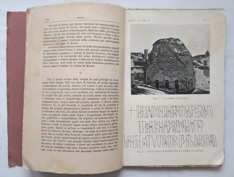 APULIA anno I fascicolo II 1910 Rivista Trimestrale Martina Franca …